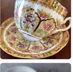 Floral vintage teacup