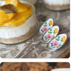Mango cheesecake dessert